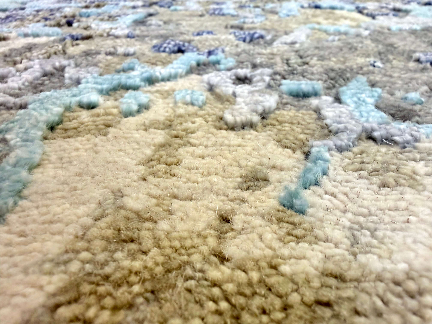 Contemporary Abstract (2x3) aqua/gray