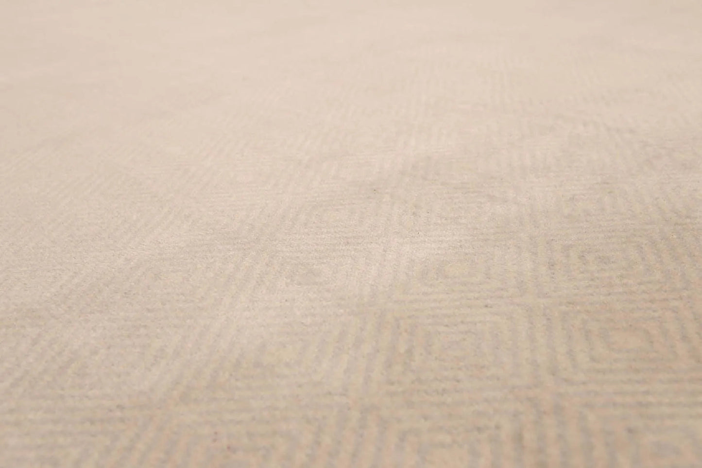 6' x 9' Geometric Pattern Hand Knotted 100% Wool Area Rug Beige 6x9