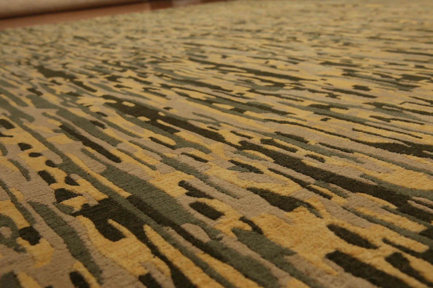 8' x 10' High end Wool Full Pile Tibetan Hand Knotted Area Rug Modern 8x10 Pale Yellow