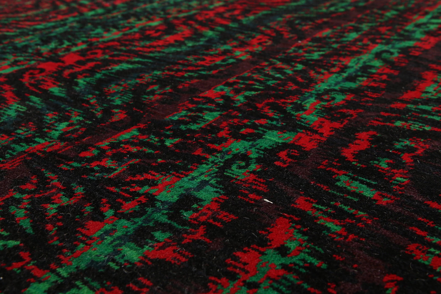 6' x 9' Modern Graphic Area Rug Hand Knotted 100% Wool Green