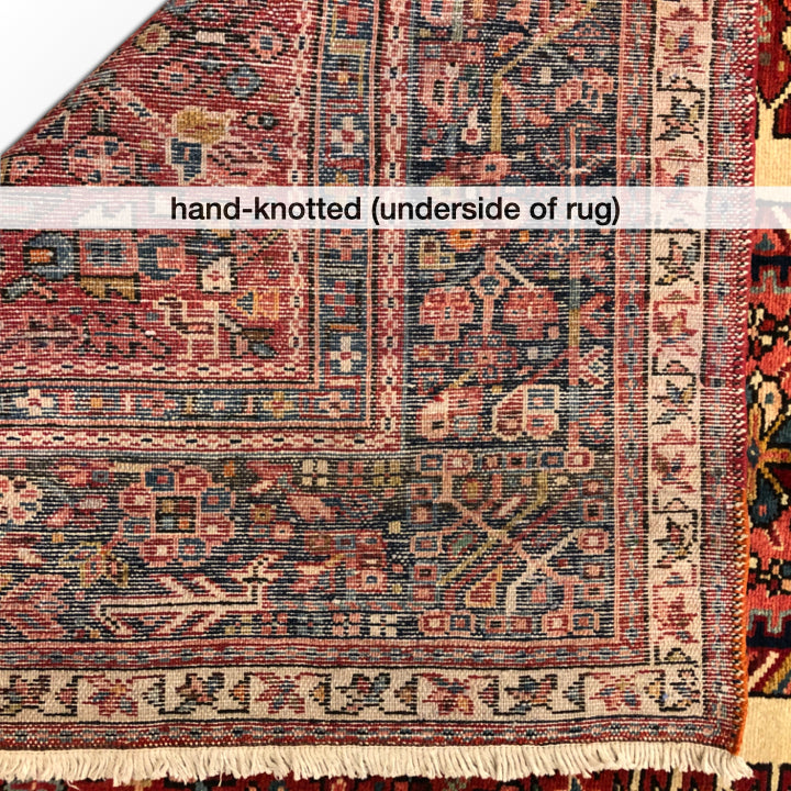 Vintage Persian Karajeh (5'01"x12'10") red/indigo