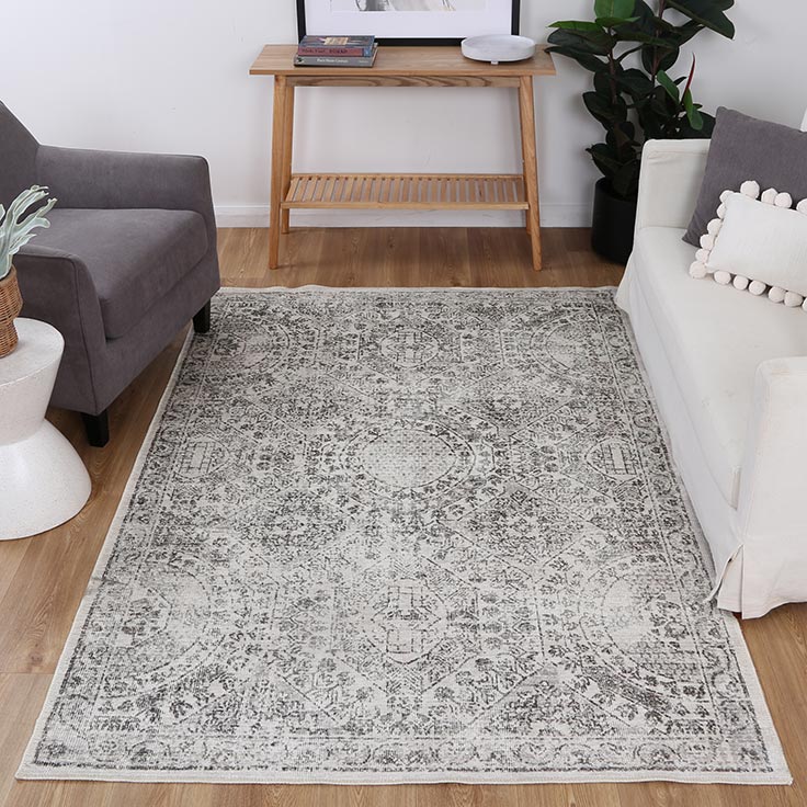 Versailles Winter modern in Grey Rug
