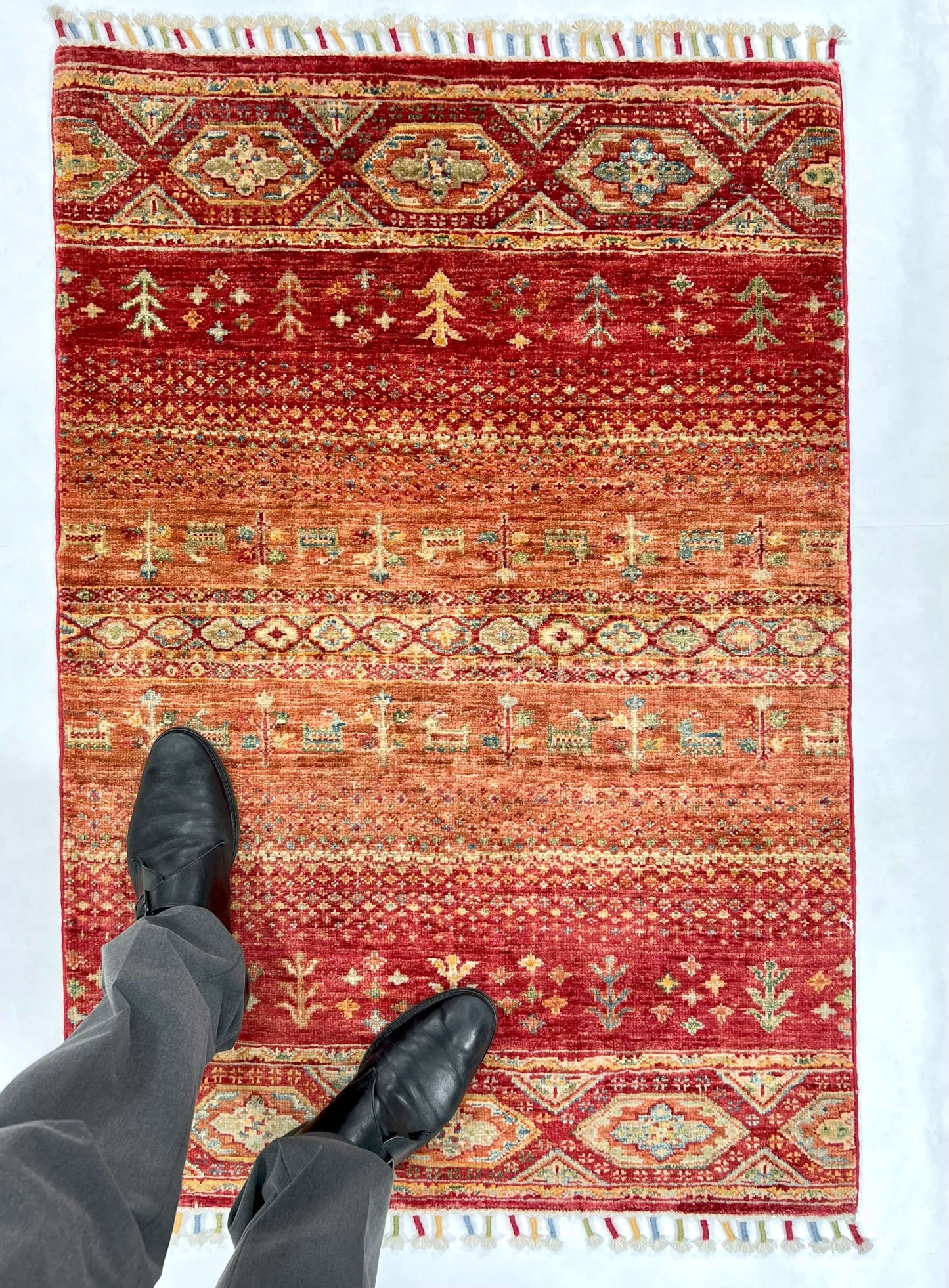 Afghan Khorjin-Gabben (2'08"x3'10") red/rust