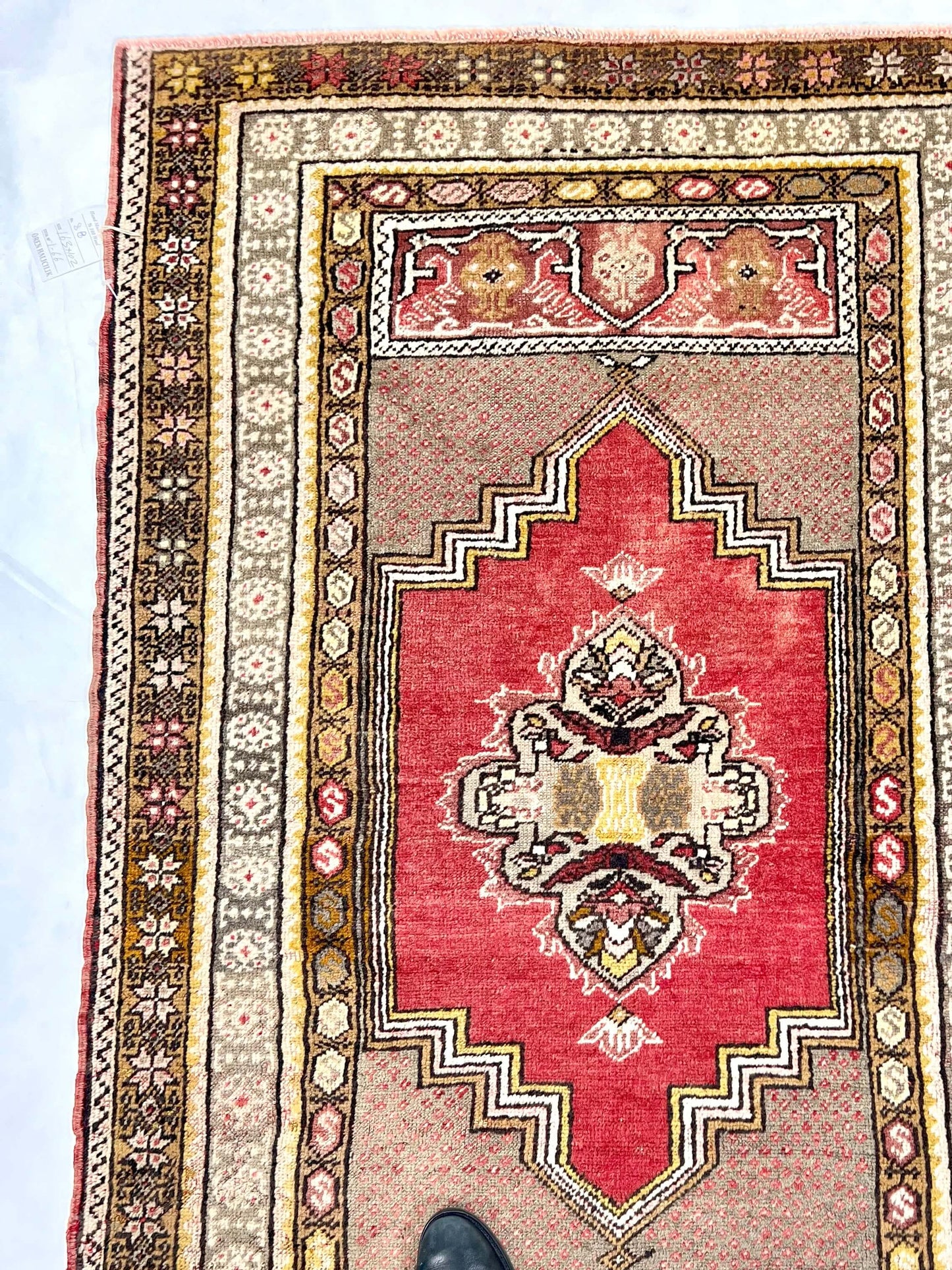 Vintage Turkish (3'04"x5'04") lt.red/gold