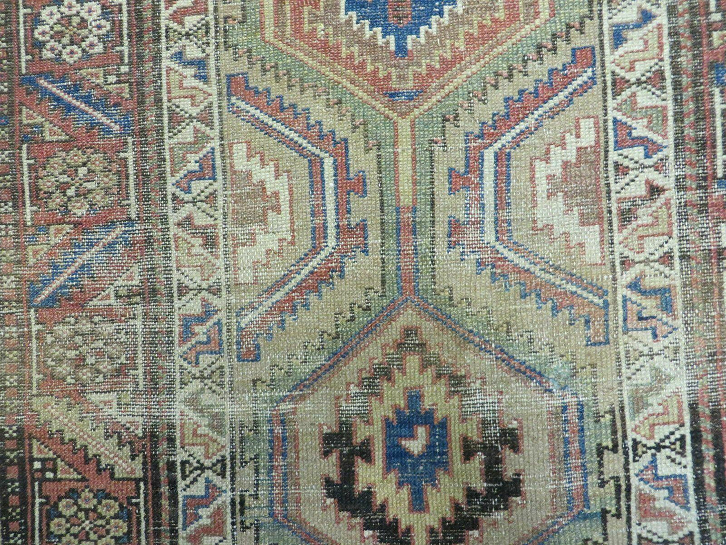 3'4" X 12' Antique Hand Made Turkish Wool Rug Runner Carpet Camel Hair Nice