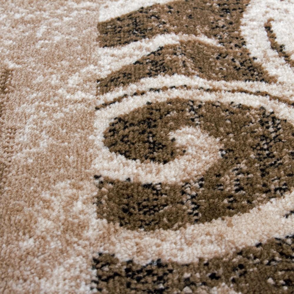 Brown Beige Designer Rug for Living Room