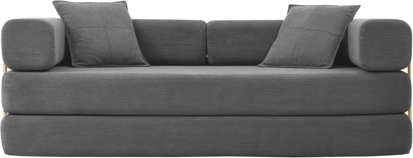 Convertible Sofa Bed with Adjustable Armrests and Comfort