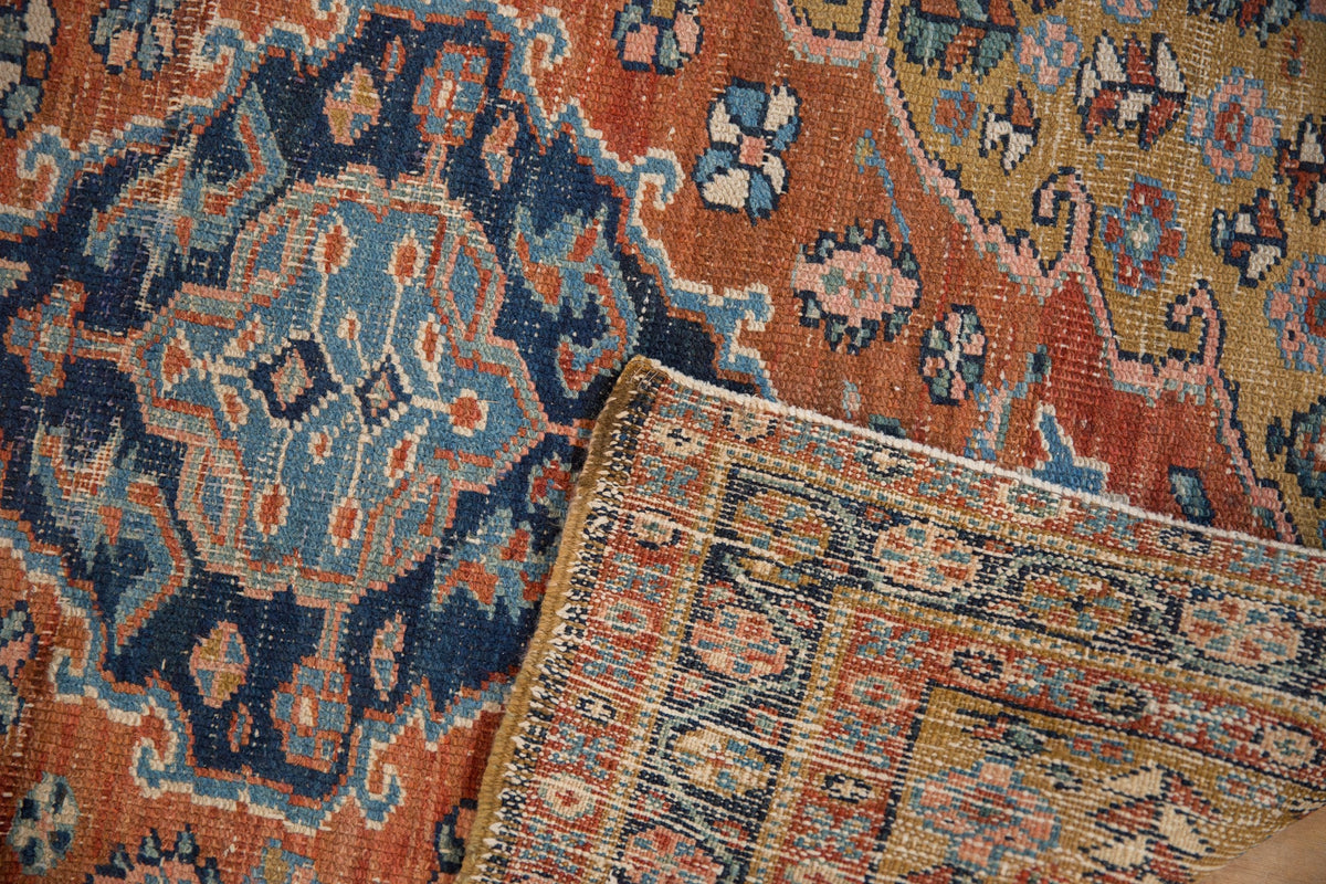 3.5x4 Vintage Heriz Square Rug