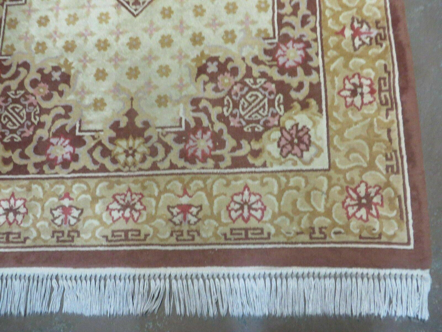 4' X 6' Antique Handmade Chinese Art Deco Nichols Wool Rug # 80