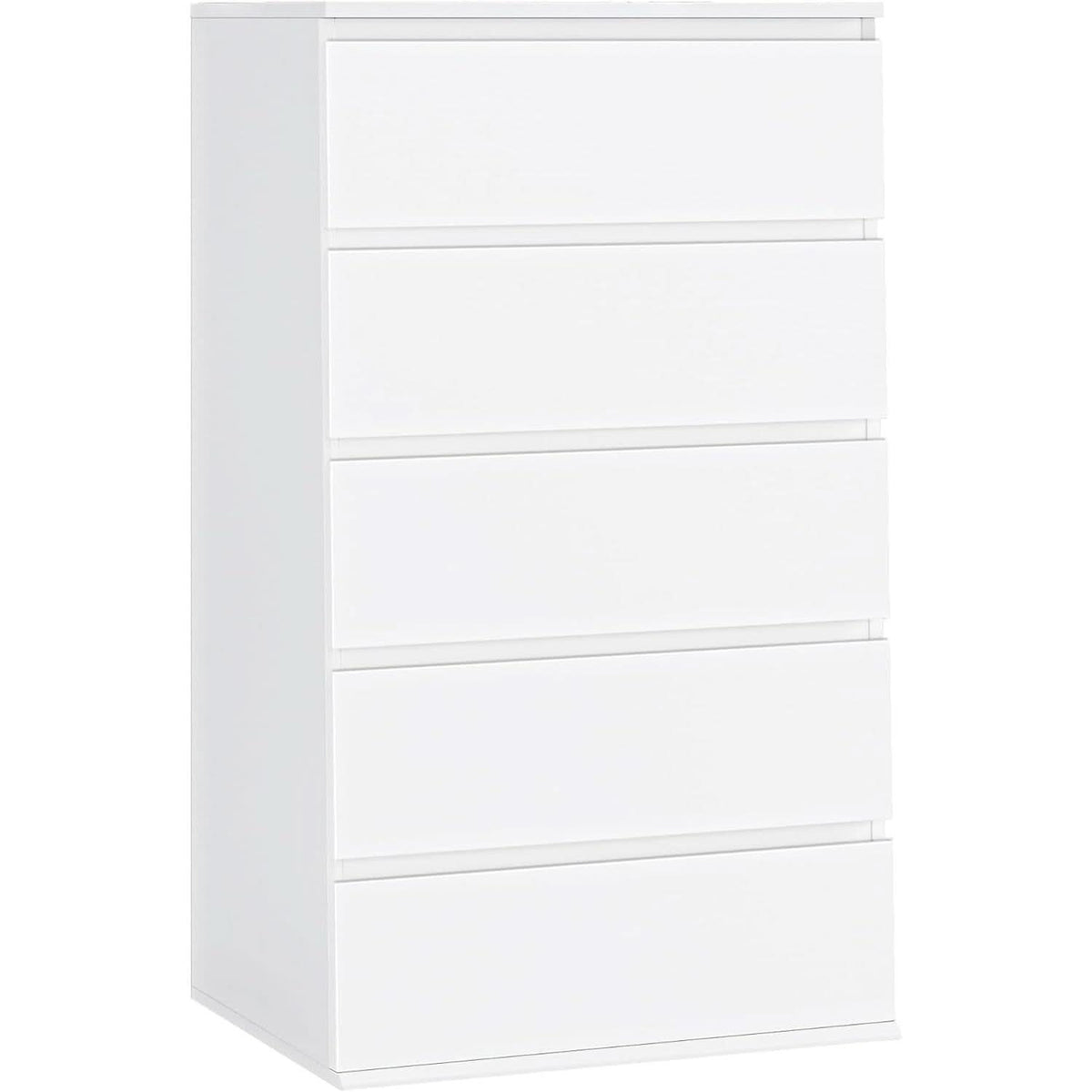 White 5 Drawer Dresser With Large Storage Space For Bedroom