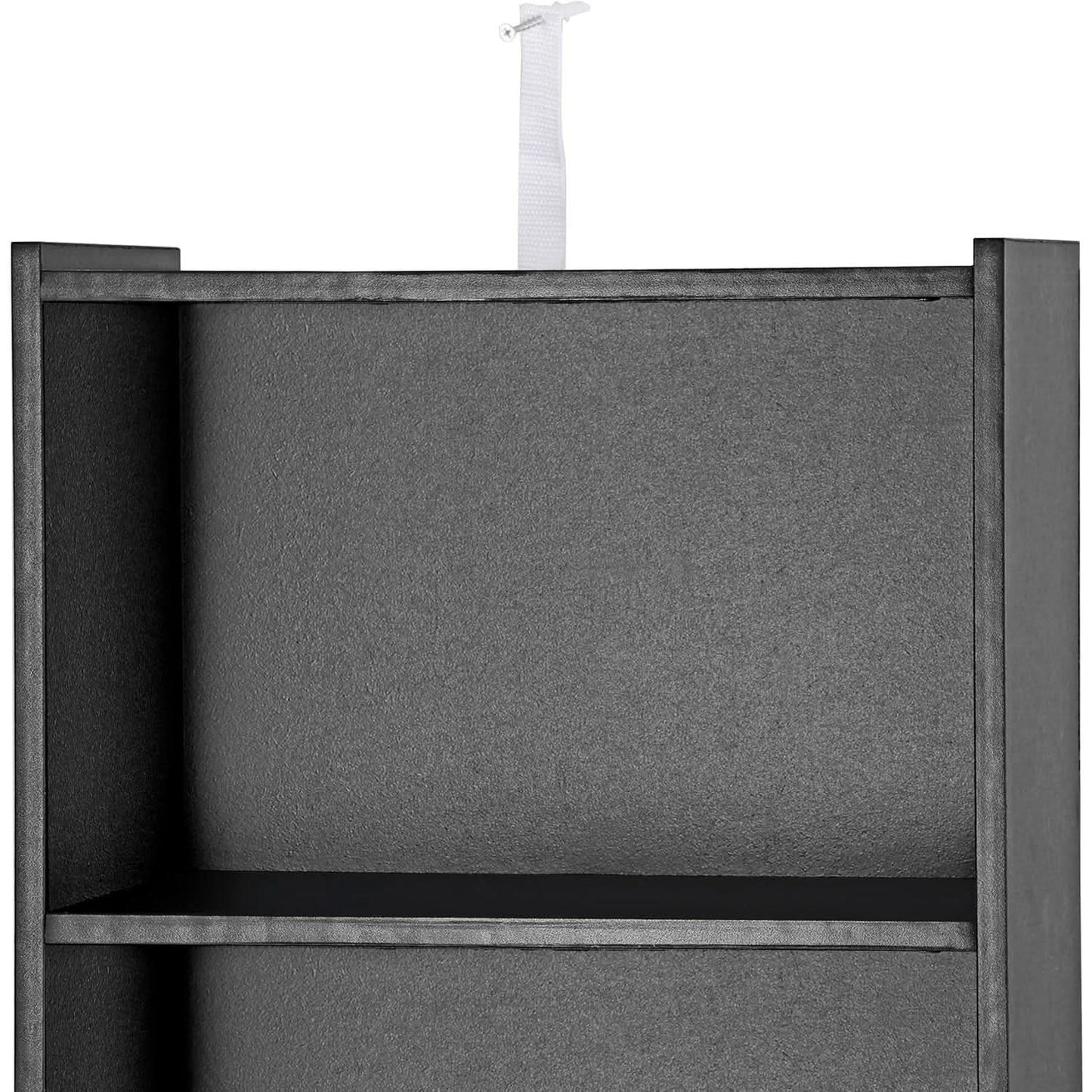 5 Tier Wood Bookcase Freestanding Black Home Office