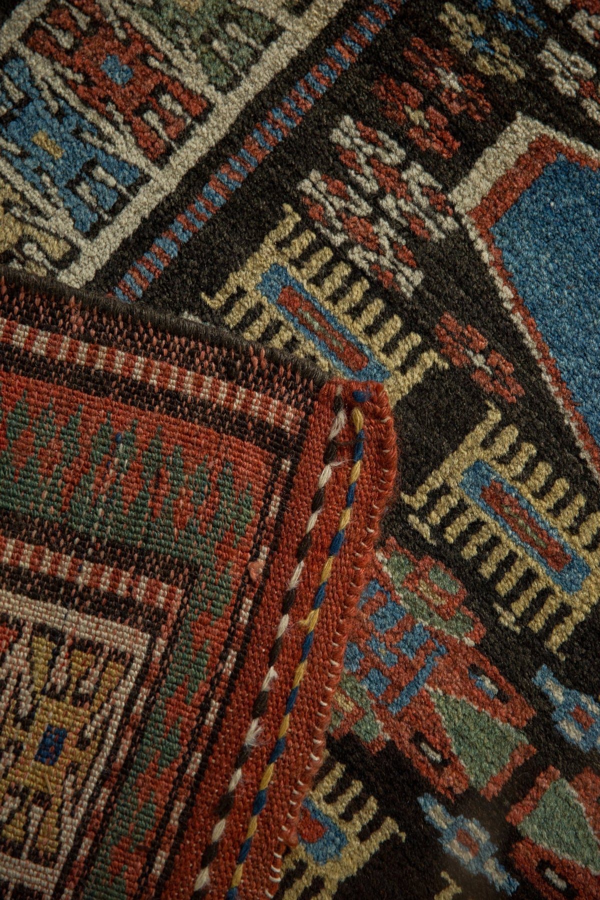 3.5x12.5 Vintage Kurdish Rug Runner