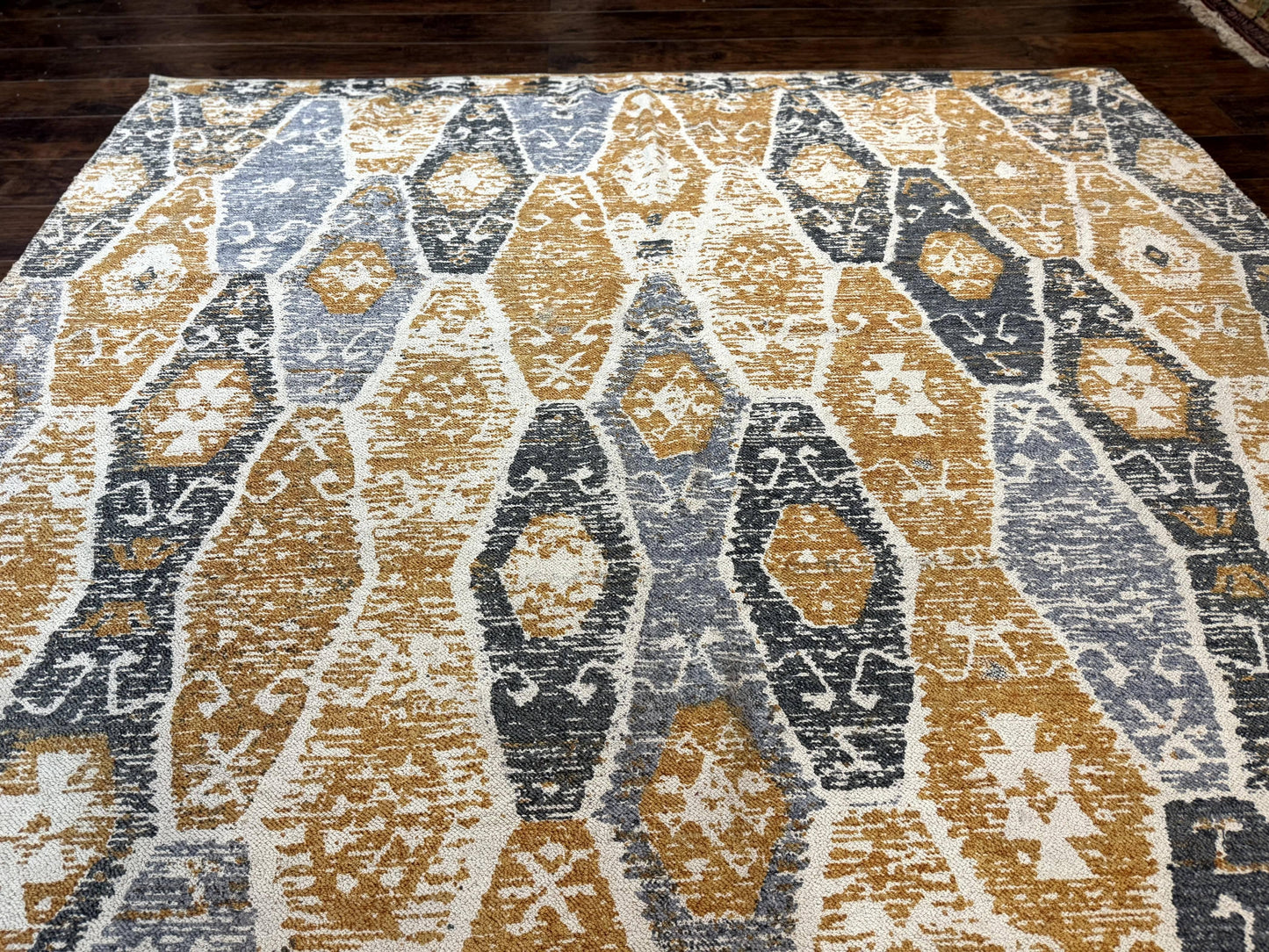 Handmade Contemporary Modern Indian Rug 8x10, Colorful