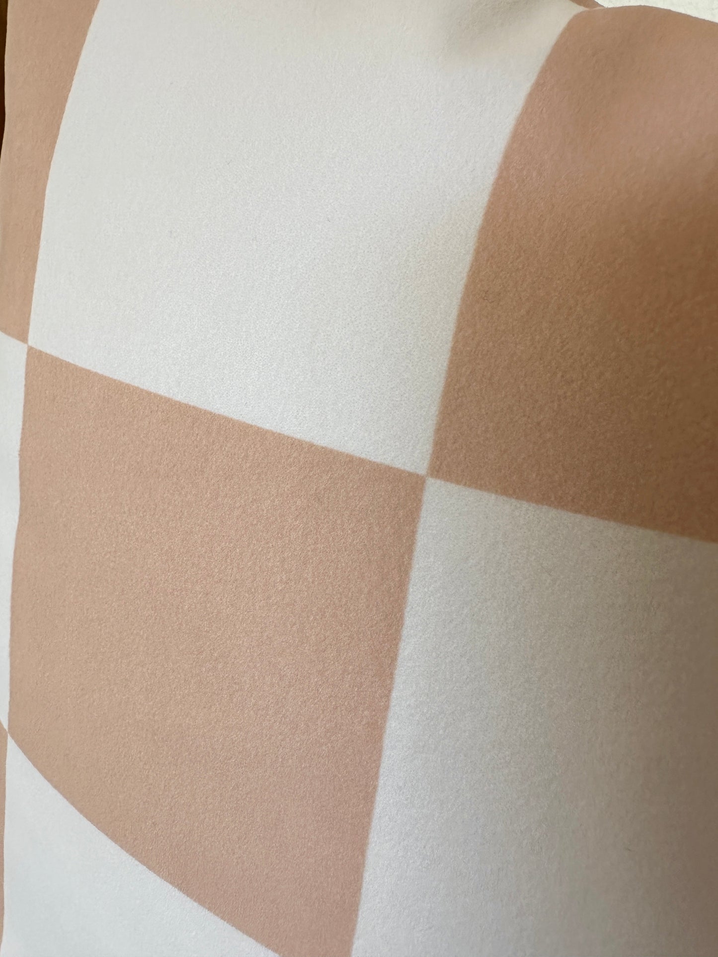 Check - Velvet Pillow Cover - Blush