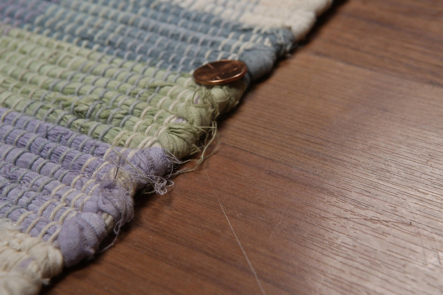 4' x 6' Hand woven Reversible Flatweave Wool Area rug Off White