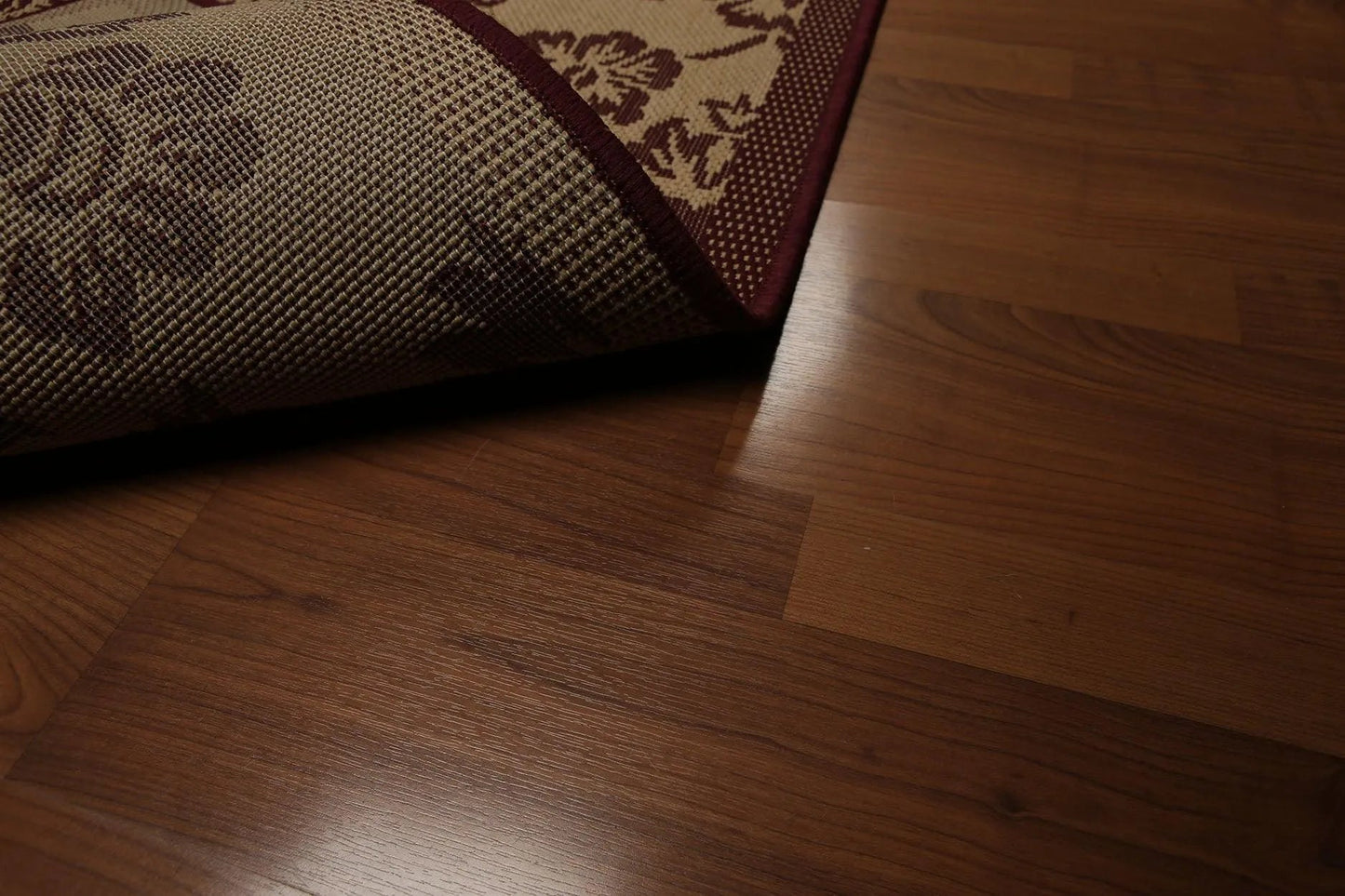 5'x7' Burgundy, Beige, Multi Color Turkish Dhurry Rug