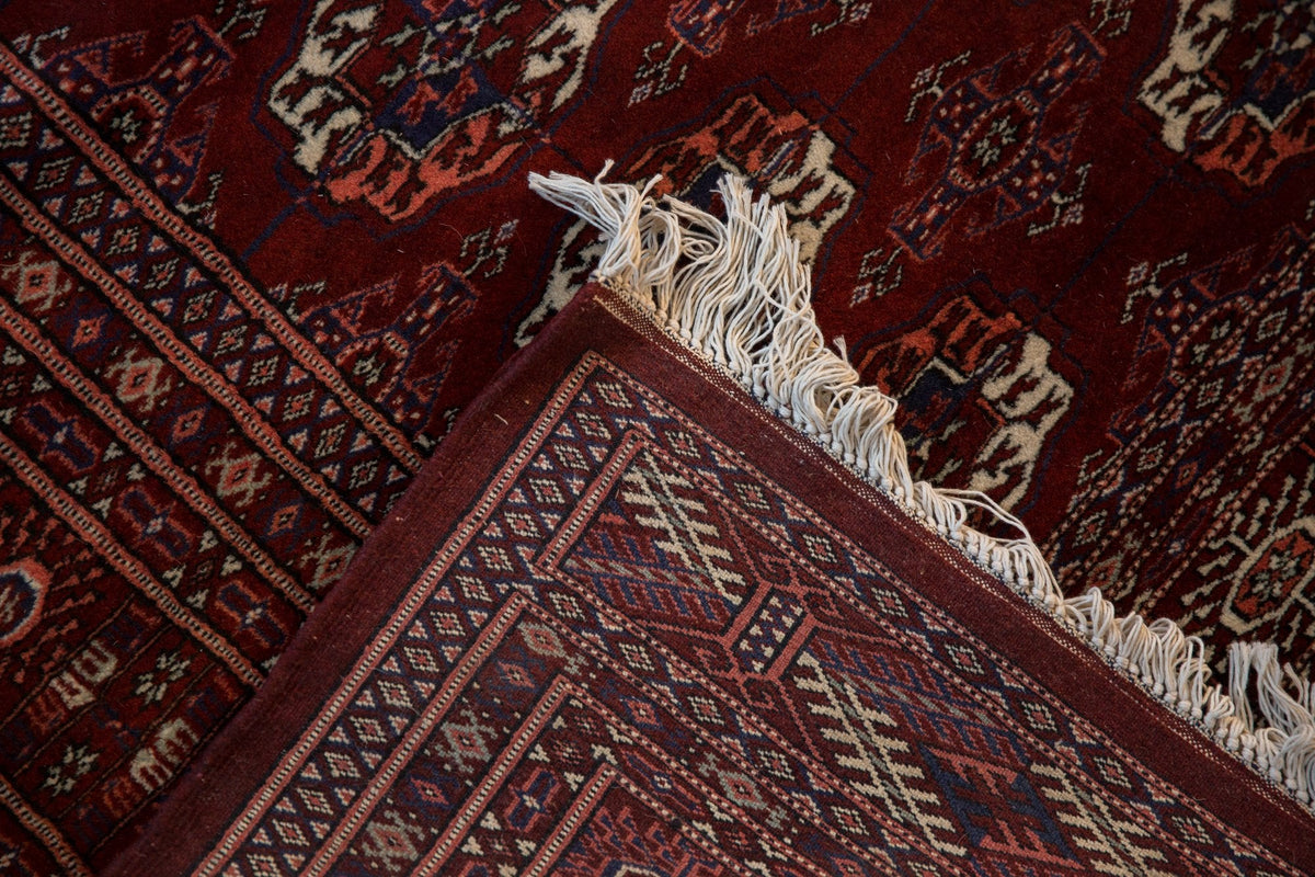 6x6.5 Vintage Fine Pakistani Bokhara Design Square Carpet