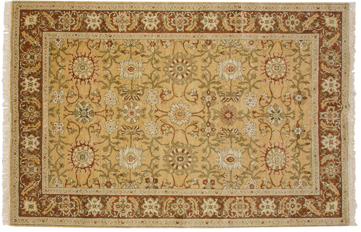 6x9 Vintage Armenian Sultanabad Design Carpet