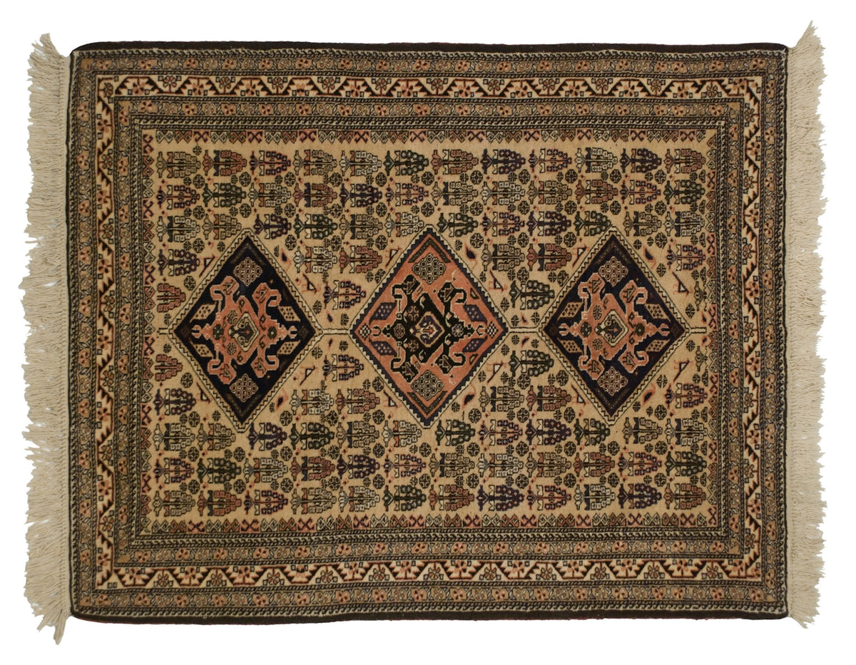 4.5x5.5 Vintage Ardebil Square Rug