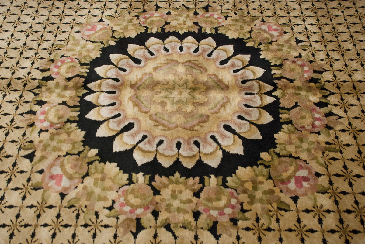 10x14.5 Indian Savonnerie Design Carpet