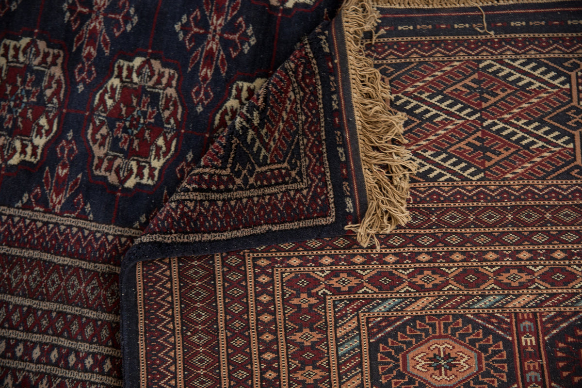 12x12.5 Vintage Fine Bokhara Square Carpet