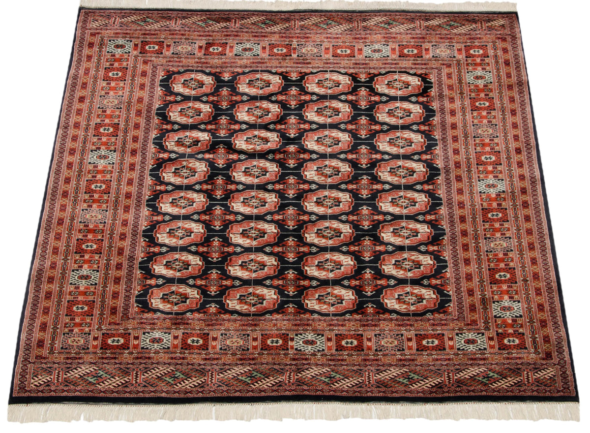 5.5x6 Vintage Fine Bokhara Square Carpet