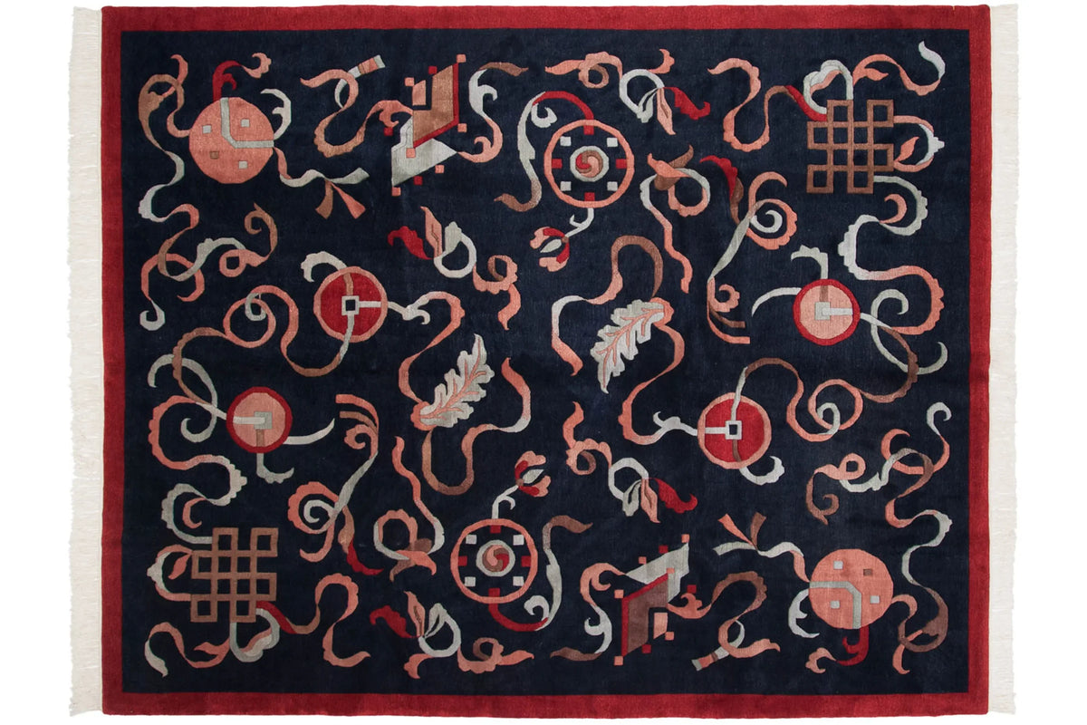 8x10 Vintage Contemporary Indian Peking Design Carpet