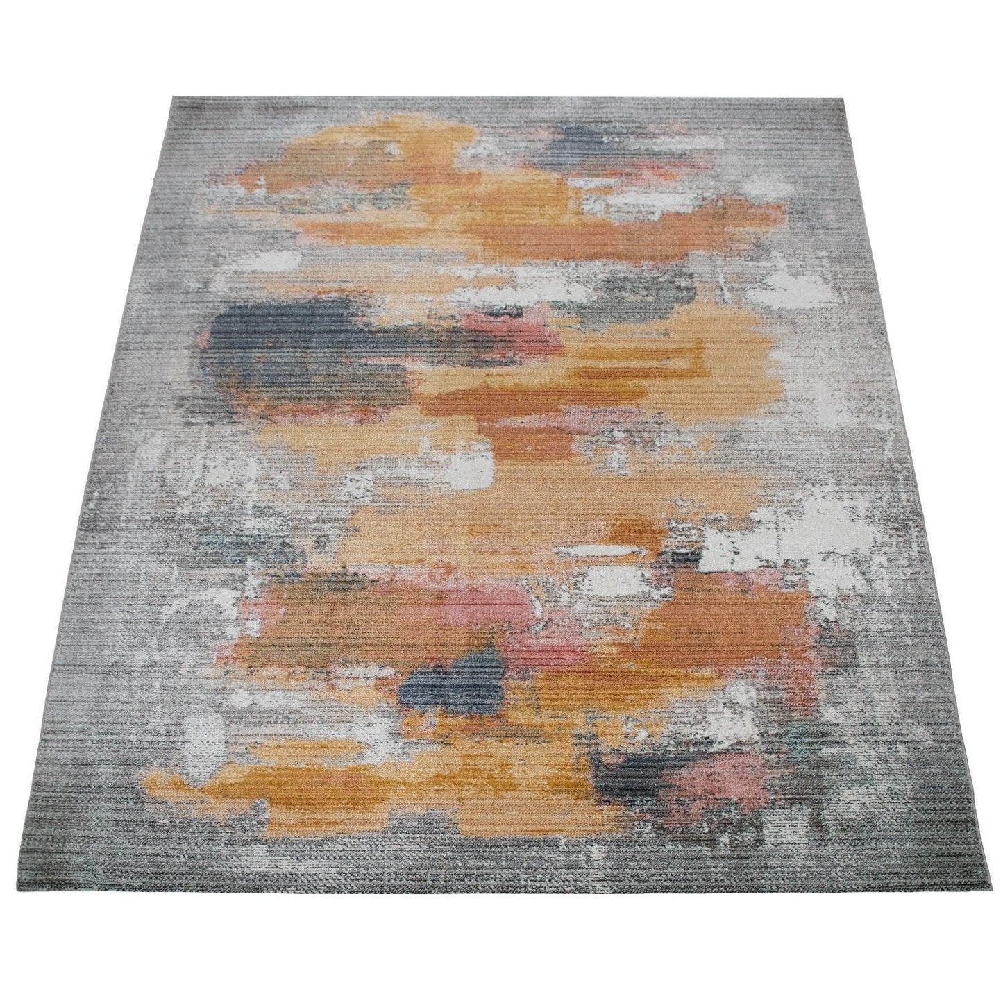 Modern Area Rug Colorful Abstract Design with 3D Effect