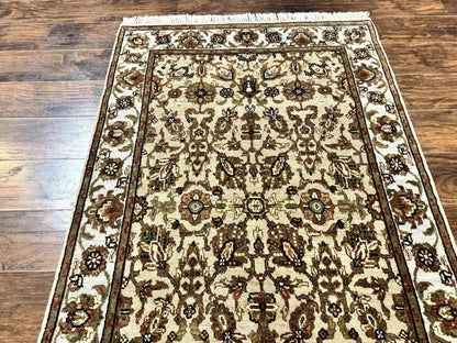 Pak Persian Rug 4x6, Floral Allover Vintage Oriental Carpet, Handmade Wool Rug