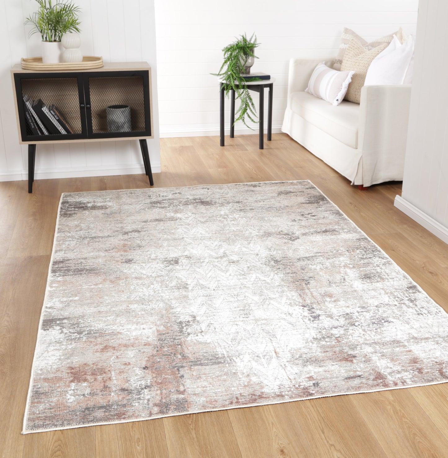 Limestone Machine Washable in Beige Rug