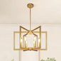 Six Light Gold Pendant Light Modern Farmhouse Chandelier
