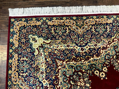 Power Loomed Persian Oriental Rug 9x12, Vintage Wool Pile, Kirman Design