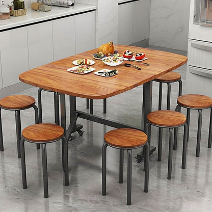 Forty Seven Inch Drop Leaf Folding Dining Table Solid Wood