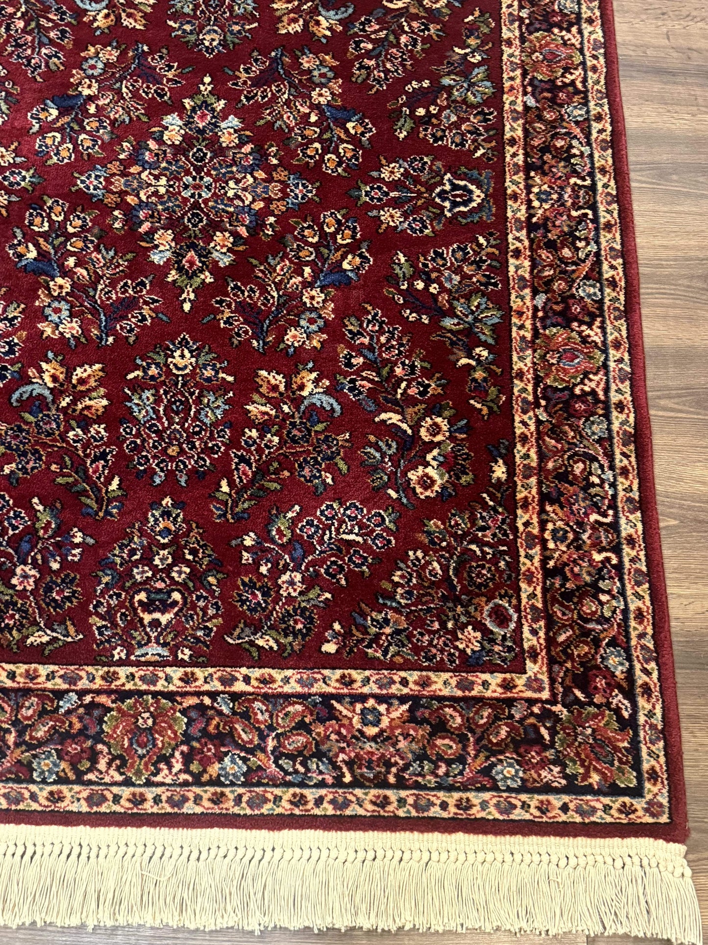 4x6 Karastan Rug Red Sarouk #785, Wool Pile Original 700 Series, Vintage Discontinued