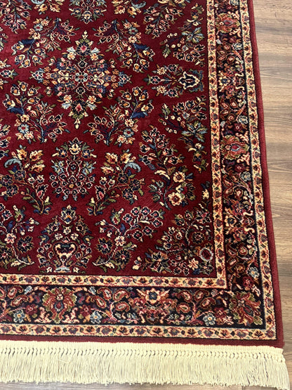 4x6 Karastan Rug Red Sarouk #785, Wool Pile Original 700 Series, Vintage Discontinued