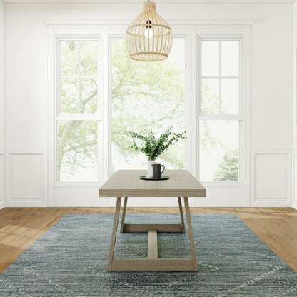 72 Inch Farmhouse Solid Wood Dining Table Rectangular Kitchen Table