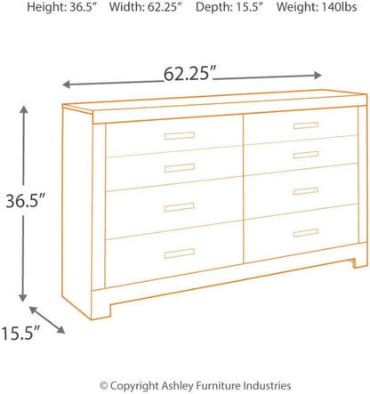 Culverbach Scandinavian Dresser 6 Drawers Weathered Gray