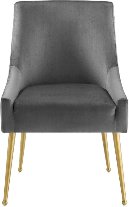 Discern Upholstered Performance Velvet Dining Chair Gray