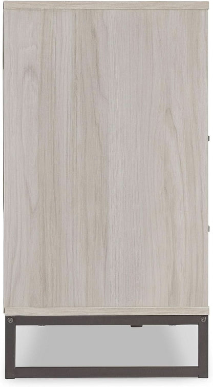 Socalle 59 Inch Beige 6 Drawer Dresser Engineered Wood