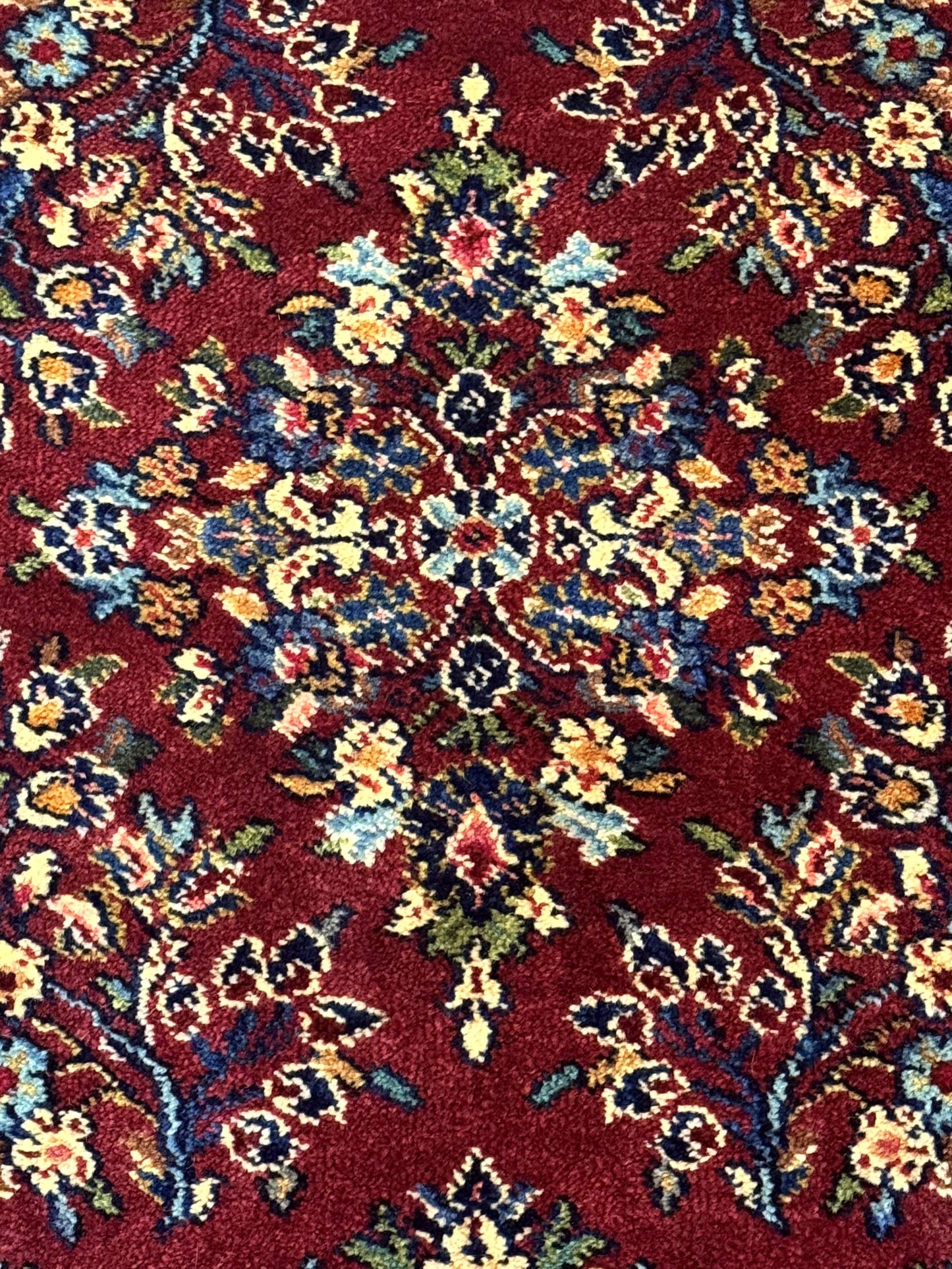4x6 Karastan Rug Red Sarouk #785, Wool Pile Original 700 Series, Vintage Discontinued
