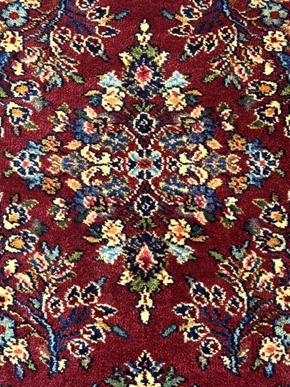 4x6 Karastan Rug Red Sarouk #785, Wool Pile Original 700 Series, Vintage Discontinued