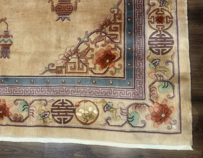 Chinese Wool Rug 8x12, Chinese 90 Line Rug