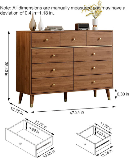 Dark Espresso Storage Cabinet Dresser With Anti Tip