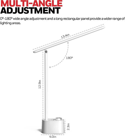 LED Desk Lamp With USB Ports And Dimmable Eye Caring