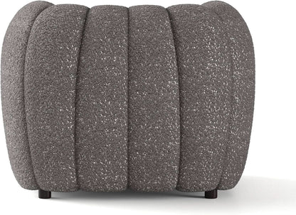 Charcoal Gray Vertical Channel Tufted 3 Piece Sofa Set