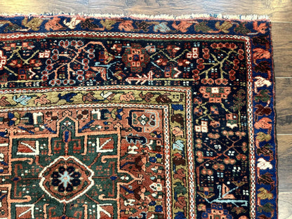 Antique Persian Karajeh Heriz Rug 5x6