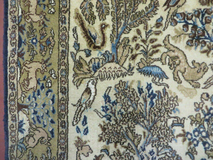 4' X 6 Handmade India Oriental Fine Pictorial Tree Of Life Wool Silk Rug Wow