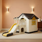 Yellow 7-In-1 Outdoor Kids Playhouse With Slide And Picnic