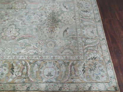 8' X 10' Vintage Handmade India Floral Oriental Top Quality Jaipur Tea Wash