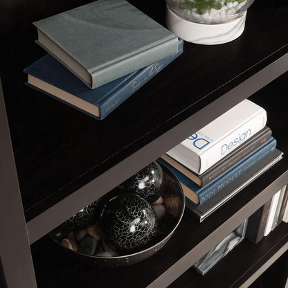 Estate Black 5 Shelf Bookcase 35.28 x 13.23 x 69.76 Inches